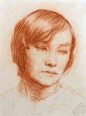 Study of a Girls Head